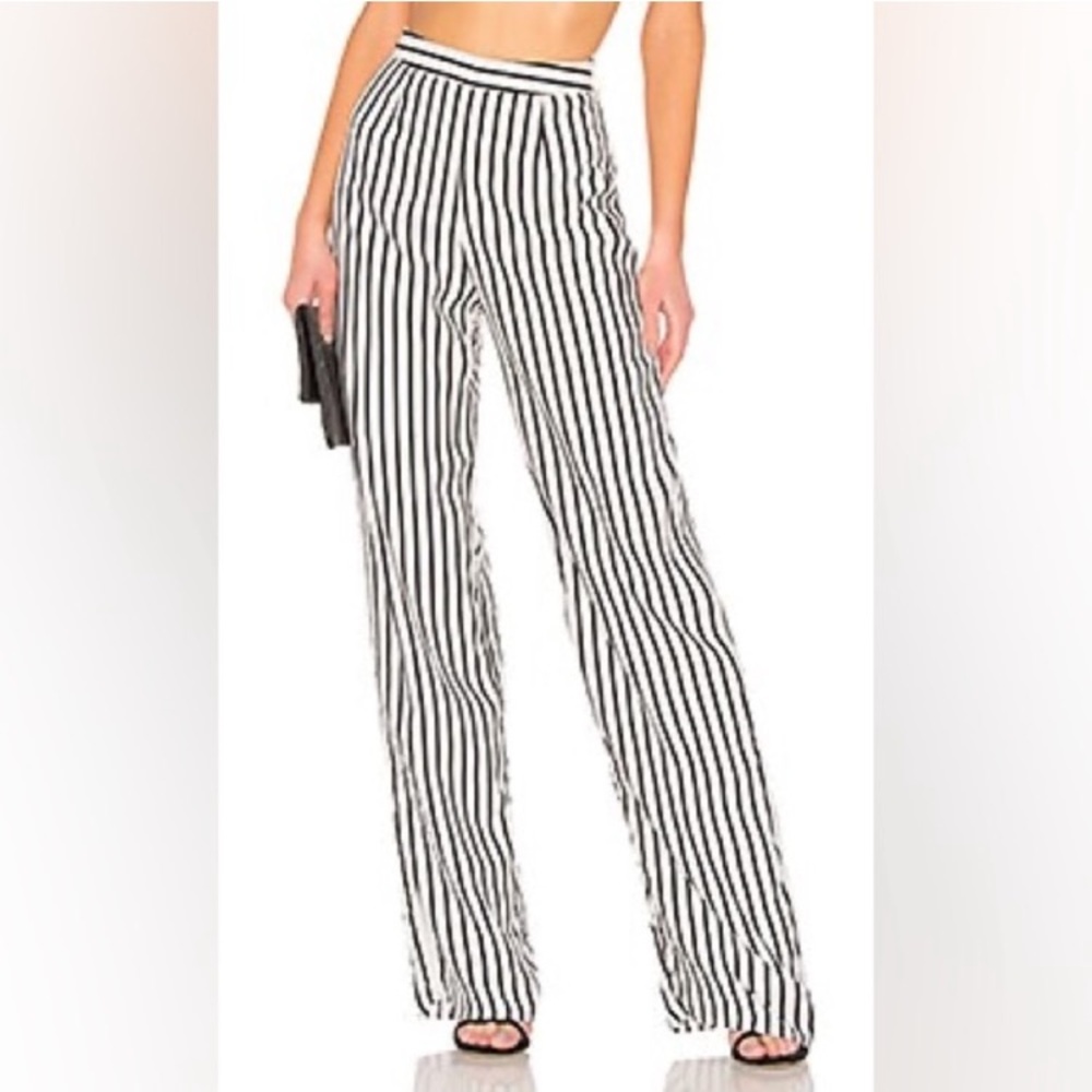 NBD X Naven Cara Pants in Black White Stripe Small